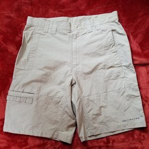 Columbia PFG Omni-Shade Khaki Fishing Shorts W32 L10
